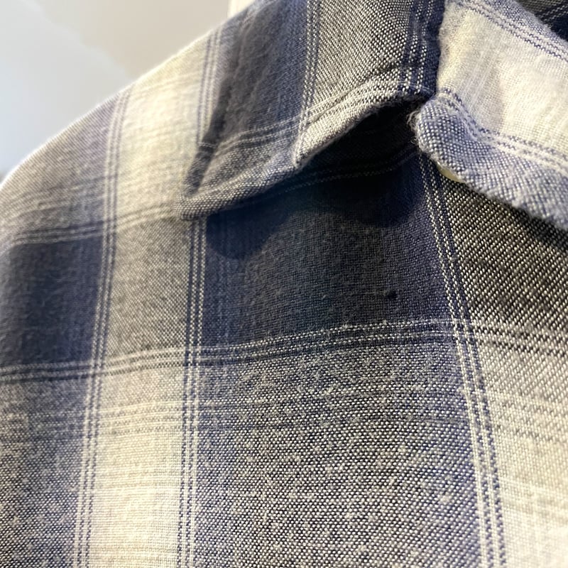 WESTVALE 60s オンブレチェック レーヨンシャツ 片ポケ ボックス WESTVALE 60s オンブレチェック レーヨンシャツ 片ポケ ボックス