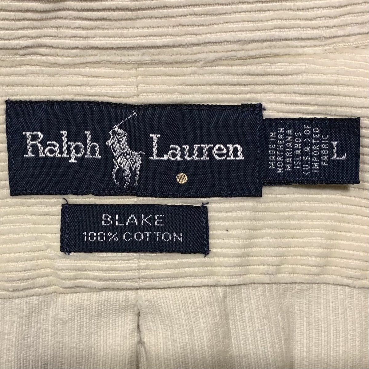 90s POLO by Ralph Lauren L/Sボタンダウンシャツ ラルフローレン コ...