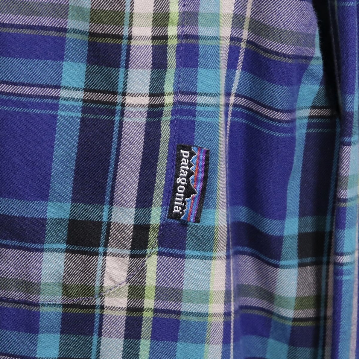 Ｍ⭐︎patagonia 長袖 チェックシャツ 14年製 patagonia L/S Pima Cotton Shirt 紺茶 L パタゴニア 長袖