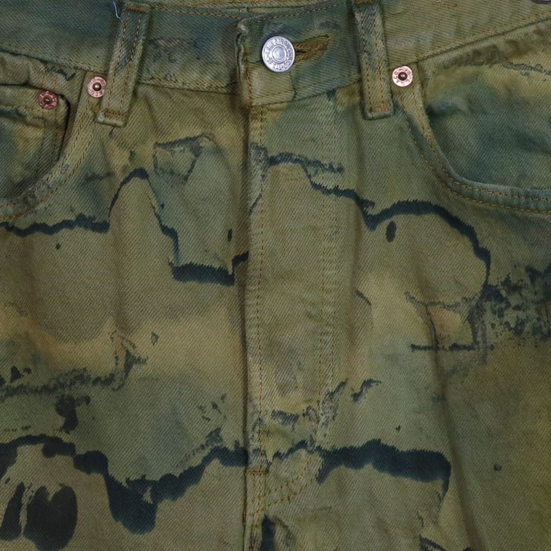 Levis 501 90s USA製 後染めデニムパンツ カモフラ 迷彩柄 リーバイス 