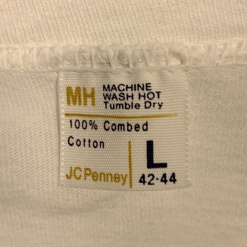 70s JC Penney ヴィンテージTシャツ ショートスリーブ 無地T ホワイト