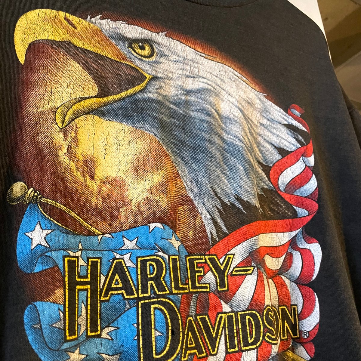 80s USA製 HARLEY DAVIDSON Tシャツ 3D EMBLEM VTG 80s Harley Davidson 3D Emblem T Shirt 1988 WILD BREED Men's L