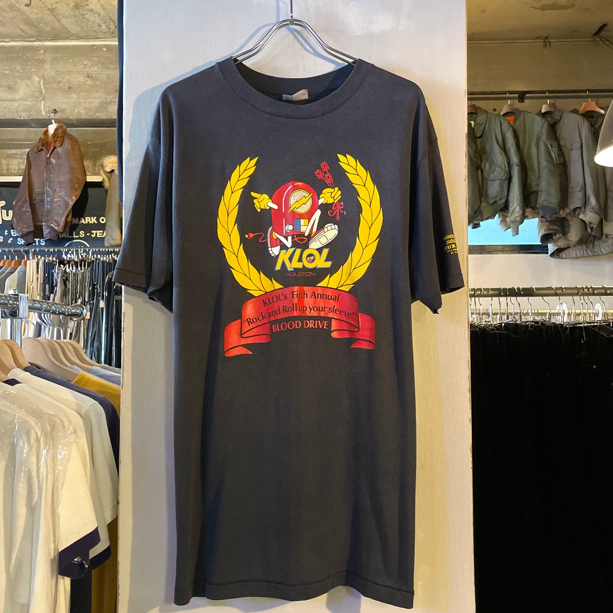 80s Hanes S/S Tシャツ KLOL ラジオ局 USA製 Size XL (S424