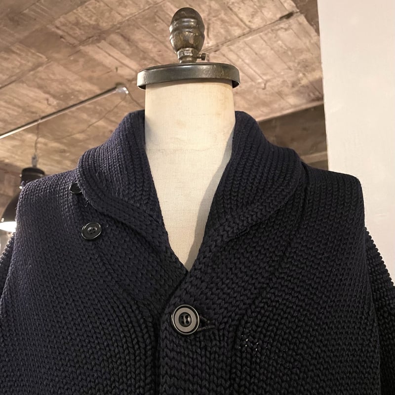 30s〜 Vintage Cardigan ショールカラー カーディガン ネイビー 30s〜 Vintage Cardigan ショールカラー カーディガン ネイビー