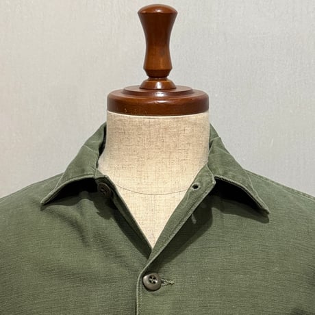 60s~　USMC　ユーティリティシャツ　Size 14½　シャツ袖　OG 107 COTTON SATEEN　ミリタリーシャツ　バックステンシル　(S5134)
