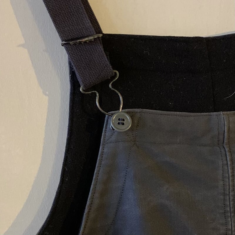 40s US NAVY デッキパンツ オーバーオール フック式 ステンシル 40s US NAVY デッキパンツ オーバーオール フック式 ステンシル