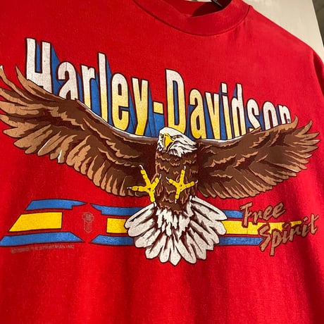 80s　Hanes　HARLEY-DAVIDSON　S/S Tシャツ　ハーレーT　USA製　Size L　©1988　(S4907)