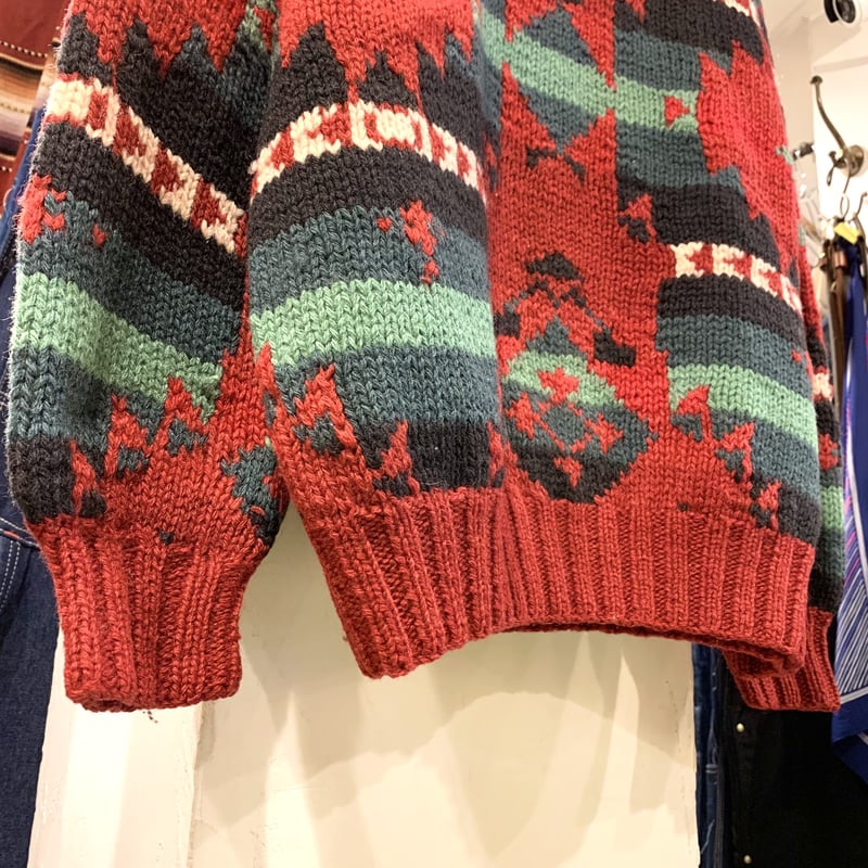 90's Polo Ralph Lauren ネイティブ柄 ニットセーター 90s POLO by Ralph Lauren ウールセーター ネイティブ柄 ラルフローレン