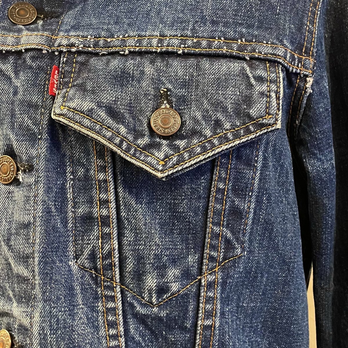 値下げしました！LEVIS 70505 ケアタグ　70s スモールe アメリカ製 Levi's リーバイス 70s 70505 4th フォース スモールe ケアタグ