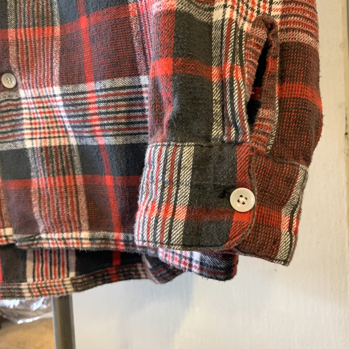 50s FRUIT OF THE LOOM ヴィンテージ ネルシャツ オープンカラー 50s FRUIT OF THE LOOM ヴィンテージ ネルシャツ オープンカラー
