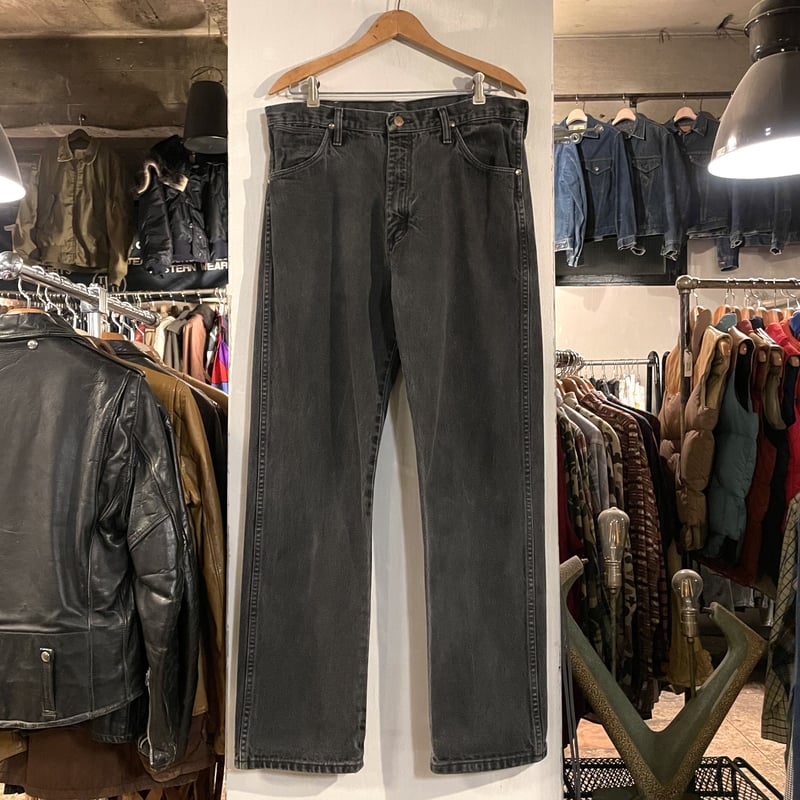 80s Wrangler 13MWZWK 後染め ブラックデニムパンツ 34×32 USA製