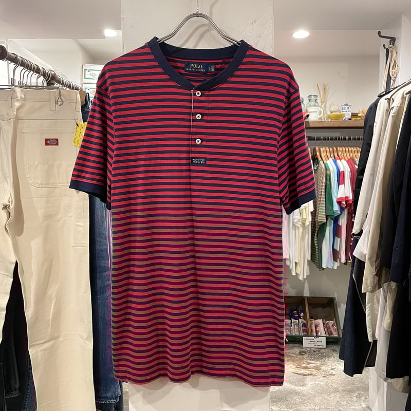 ポロラルフローレン　ボーダー　ヘンリーネック ロンT カットソー　POLO POLO RALPH LAUREN 【並行輸入品】ポロ ラルフローレン Tシャツ
