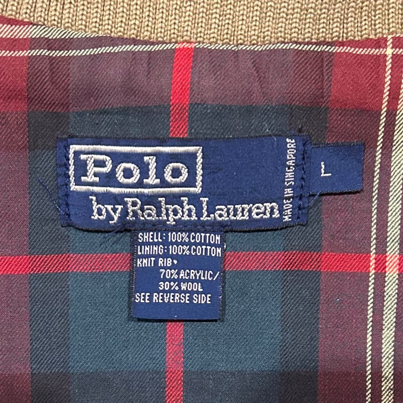 Polo Ralph Lauren ハリントンジャケット G9 赤ポニー刺繍 M 80s USA製 ポロ ラルフローレン G9タイプ コットン ハリントン