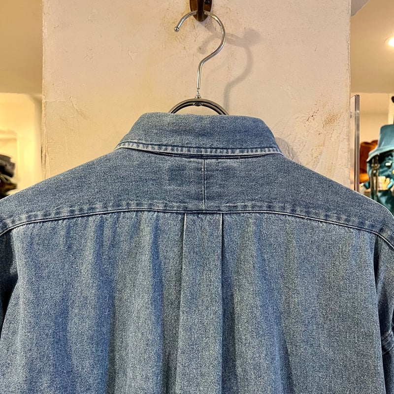 90s Ralph Lauren L/Sデニムシャツ ラルフローレン ボタンダウンシャツ 90s Ralph Lauren L/Sデニムシャツ ラルフローレン ボタンダウンシャツ