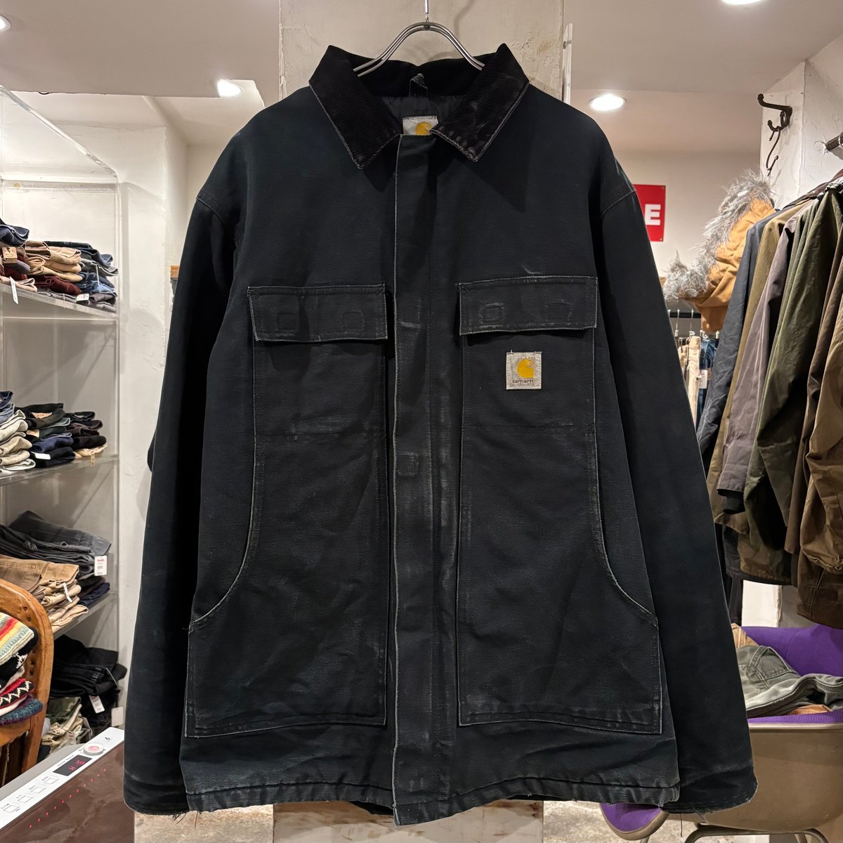 カーハート　トラディショナル　ダック地 carhartt トラディショナルコート ダック地 カーハート ブラック