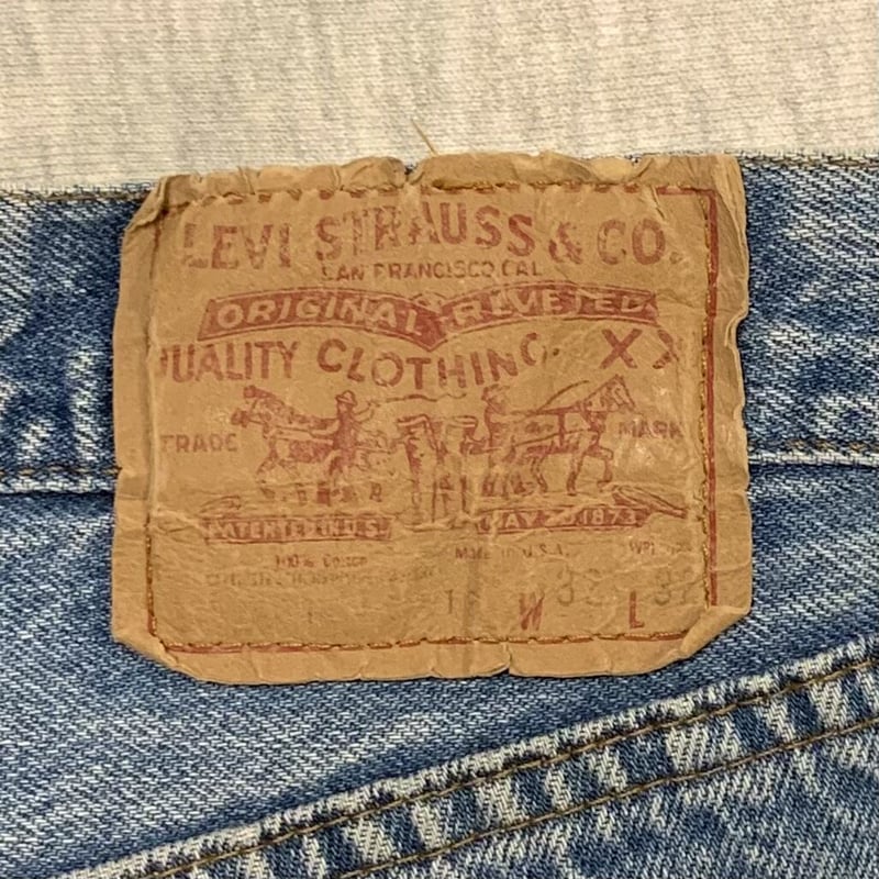 80s Levi's 501 リーバイス 黒カン 裾 チェーンステッチ USA製 ...