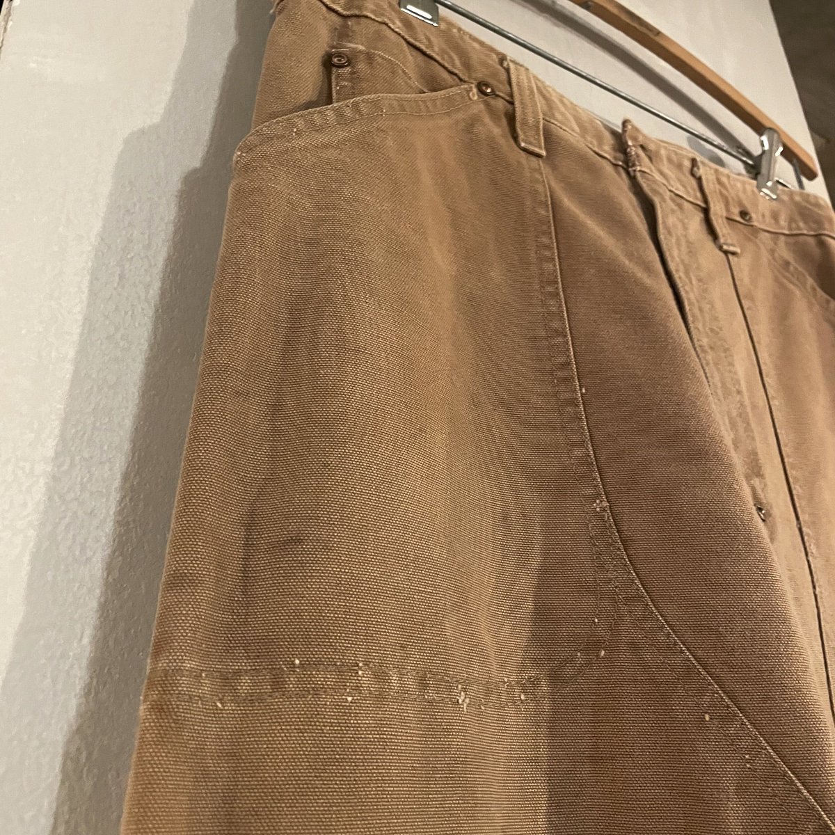 ウエスト40cm70s carhartt ダブルニー 42TALON ユニチケ付 裾チェーン