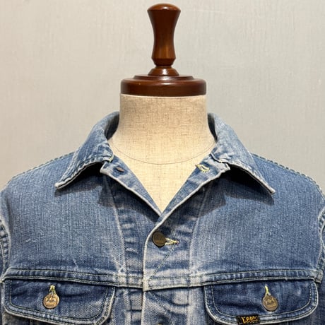 70s　Lee × TEREX × GM　220-J　デニムジャケット　Size 38相当　USA製　トリプルネーム　(S5324)