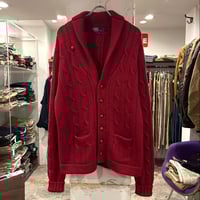 LAUREN Ralph Lauren ネイティブ柄 ショールカラーニットカーディガン