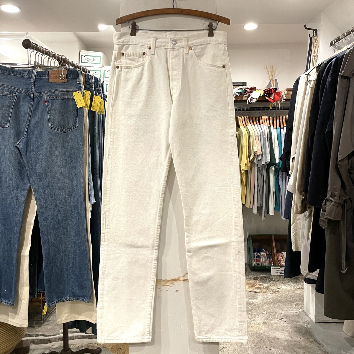 デッドストック 90s リーバイス 501 ホワイト ジーンズ デニム パンツ 