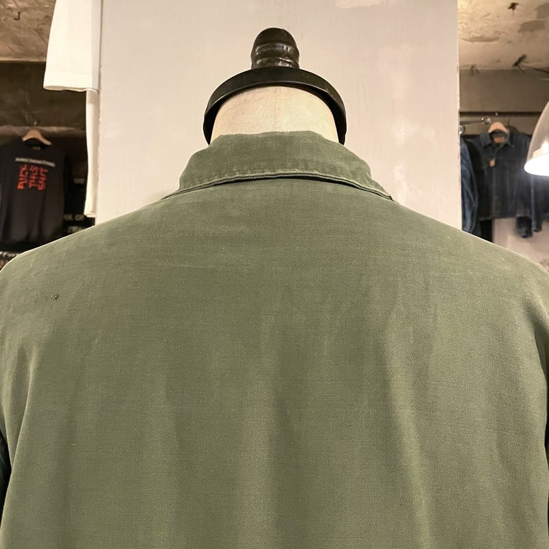 50s US ARMY ユーティリティシャツ 筒袖 1st OG 107 COTTON SAT