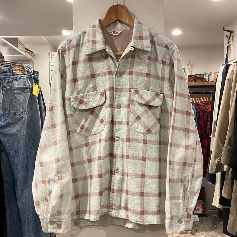 CAMPUS 50s USA製 プリントネル チェック柄 ボックスシルエット CAMPUS 50s USA製 プリントネル チェック柄 ボックスシルエット
