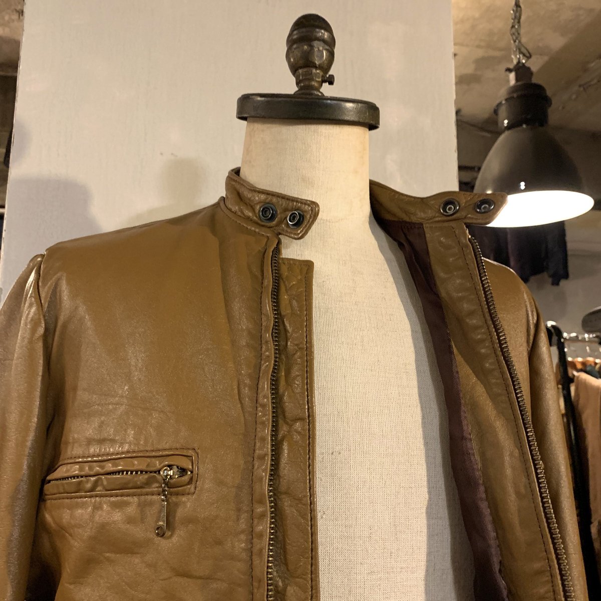 70s AMF Harley Davidson シングルレザーライダースジャケット 70s AMF Harley Davidson シングルレザーライダースジャケット
