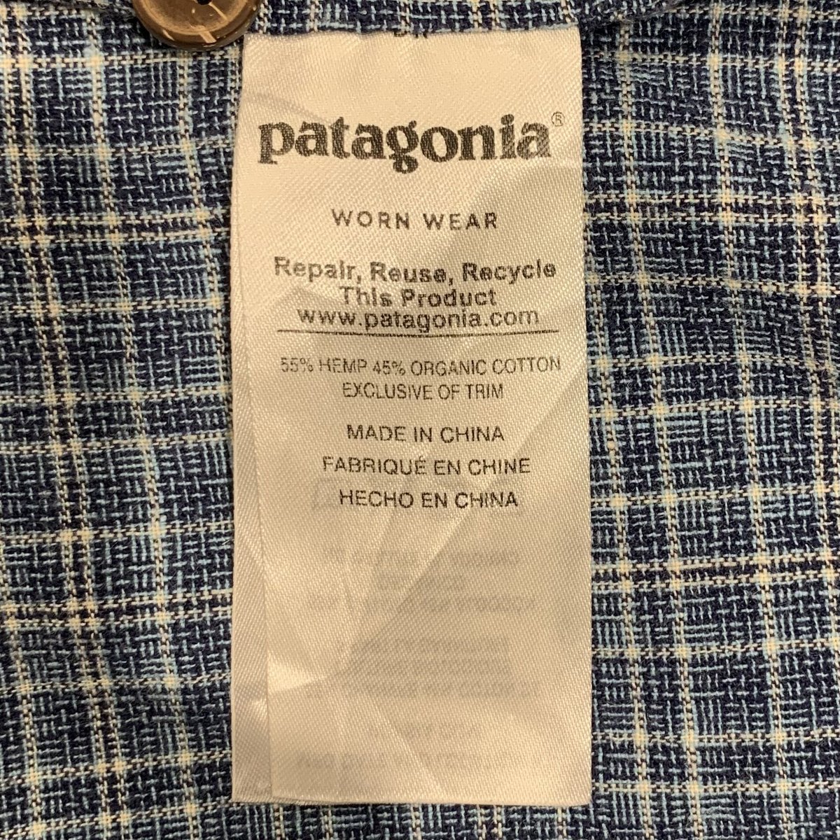 パタゴニア Patagonia 半袖チェックシャツ Mサイズ Patagonia(パタゴニア) チェック半袖シャツ ブルー×ピンク