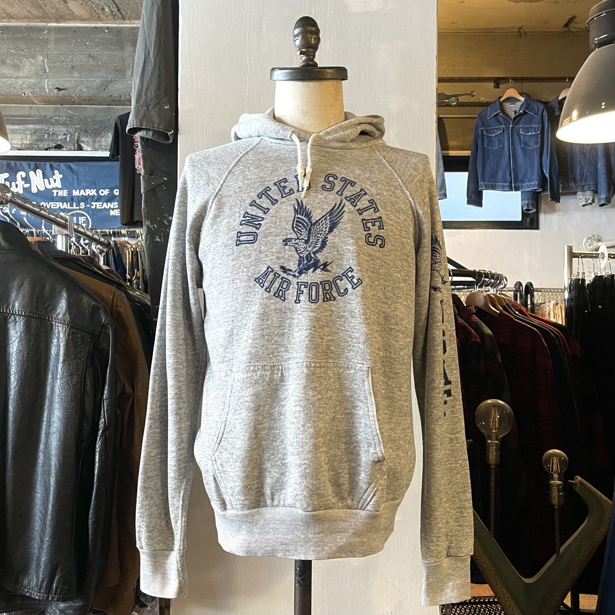 80s ARTEX US AIR FORCE スウェット パーカー USA製 フロッキー 80s ARTEX US AIR FORCE スウェット パーカー USA製 フロッキー
