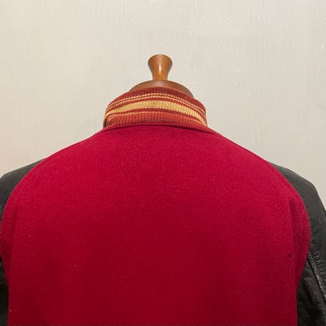 50s~　Play Safe Brand Montgomery Alabama　VINTAGE AWARD JACKET　スタジャン　USA製　アワードジャケット　レザー　(S5738)