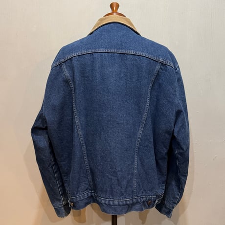80s~　Wrangler　デニムジャケット　ブランケット付　USA製　4つポケ　Size 46相当　ラングラー　ビッグサイズ　(S5332)