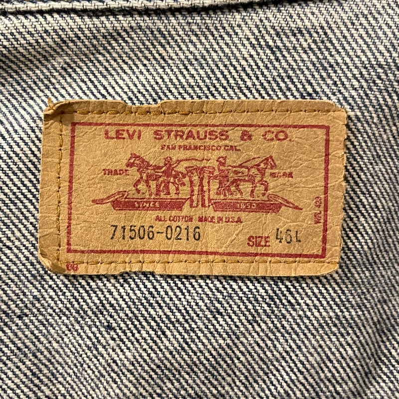 80s Levi's 71506-0216 リーバイス デニムジャケット ボタン裏725 US