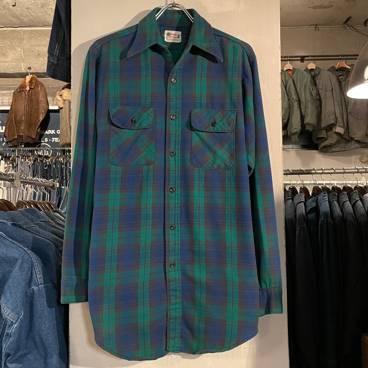 60s~ FIVE BROTHER L/S ネルシャツ ヴィンテージネル USA製 Size