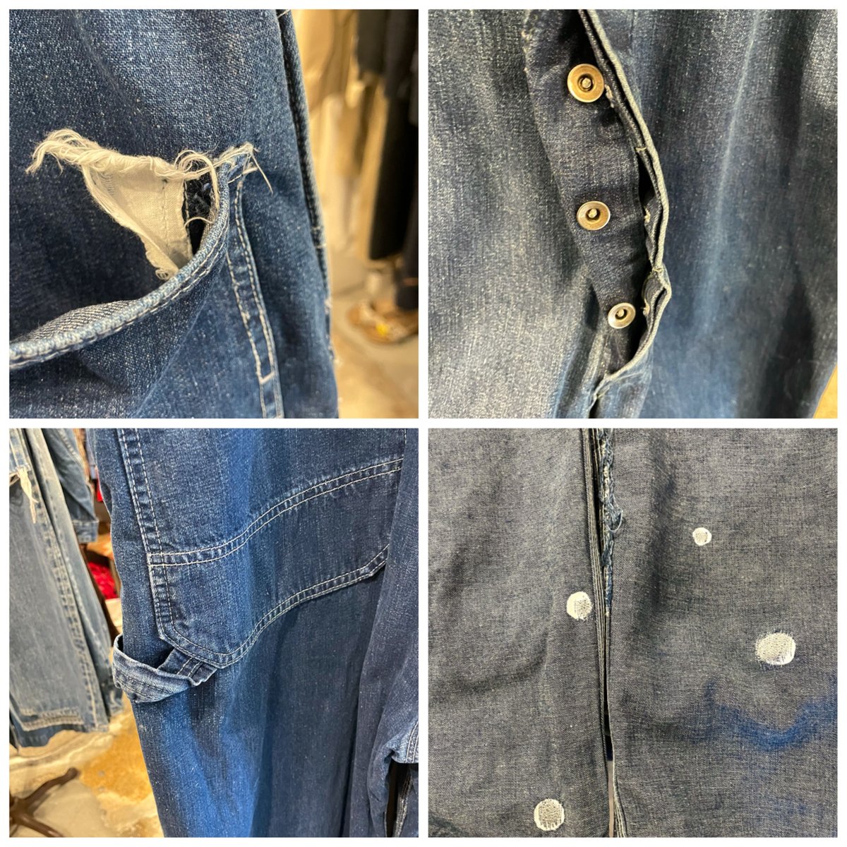HERCULES デニムオーバーオール UNION MADE 濃紺 50s SEARS (S0 HERCULES デニムオーバーオール UNION MADE 濃紺 50s SEARS (S0