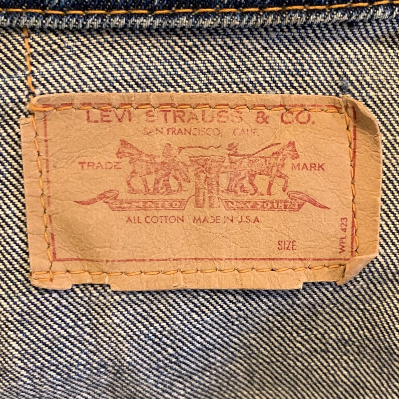 70s-80s USA製 Levi's オリジナル 70505 ケアタグ 42 60s 70s Levi's 70505 4th BIG E ケアタグ 70s Levi's 70505