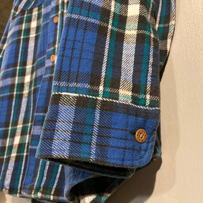 BIG MAC L/S ネルシャツ USA製 Size L コットンシャツ (S4434) |