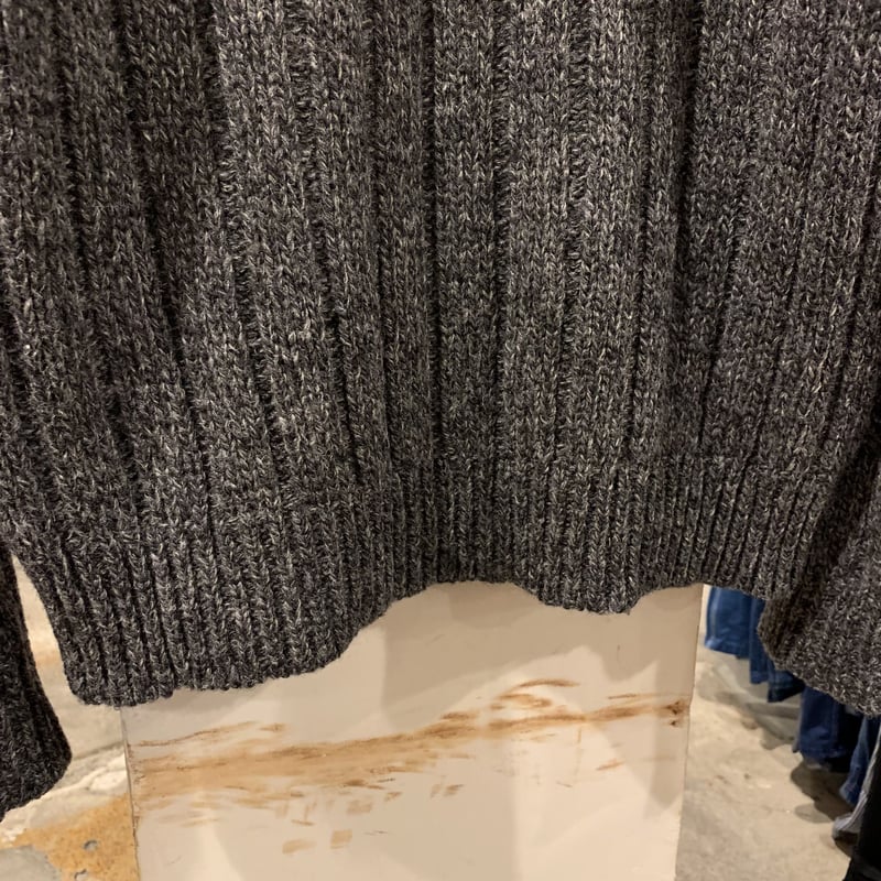 ラルフローレン　90s ショールカラー　ニット　チャコールグレー　アルパカ　XL ラルフローレン 90s ショールカラー ニット チャコールグレー アルパカ XL