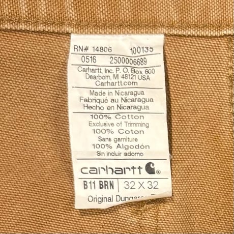 carhartt　ダック地　ペインターパンツ　カーハート　ブラウン　32×30 ½　(S4506)