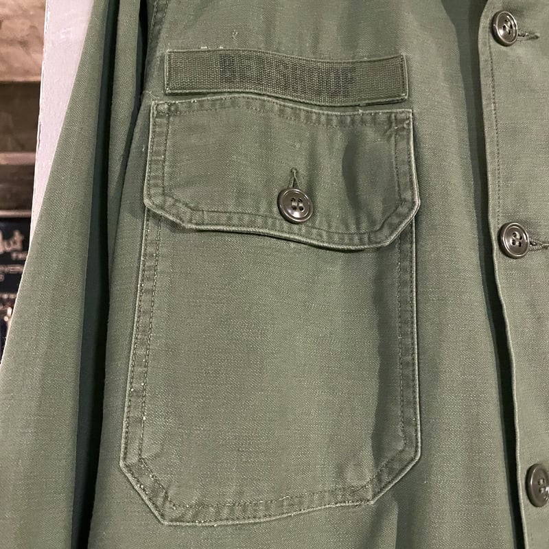 60s US ARMY ユーティリティシャツ 筒袖 2nd Type 1964年 アジャスター