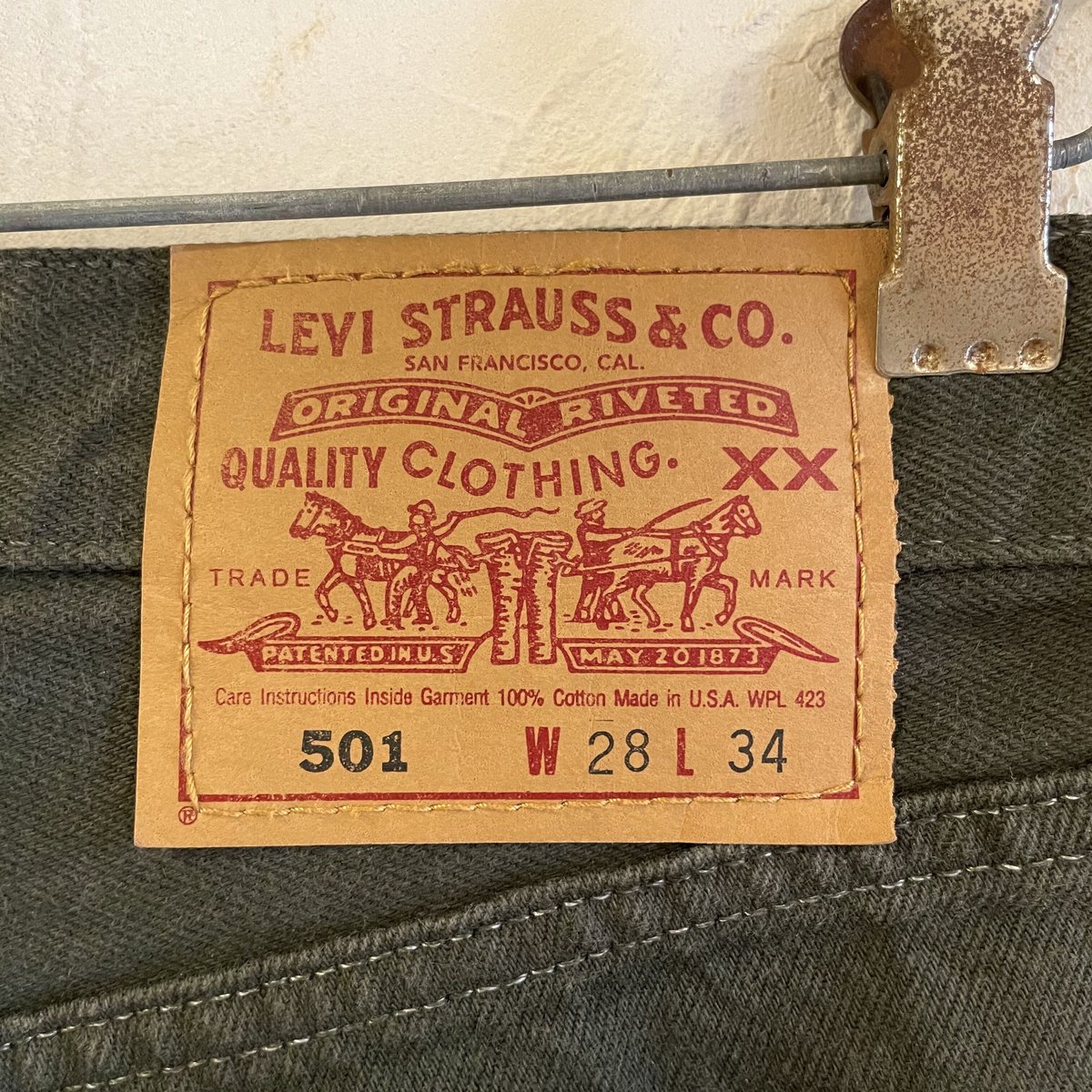 Levi's 501 90年代 カラーデニム 後染め モスグリーン USA製 (S1050 ...