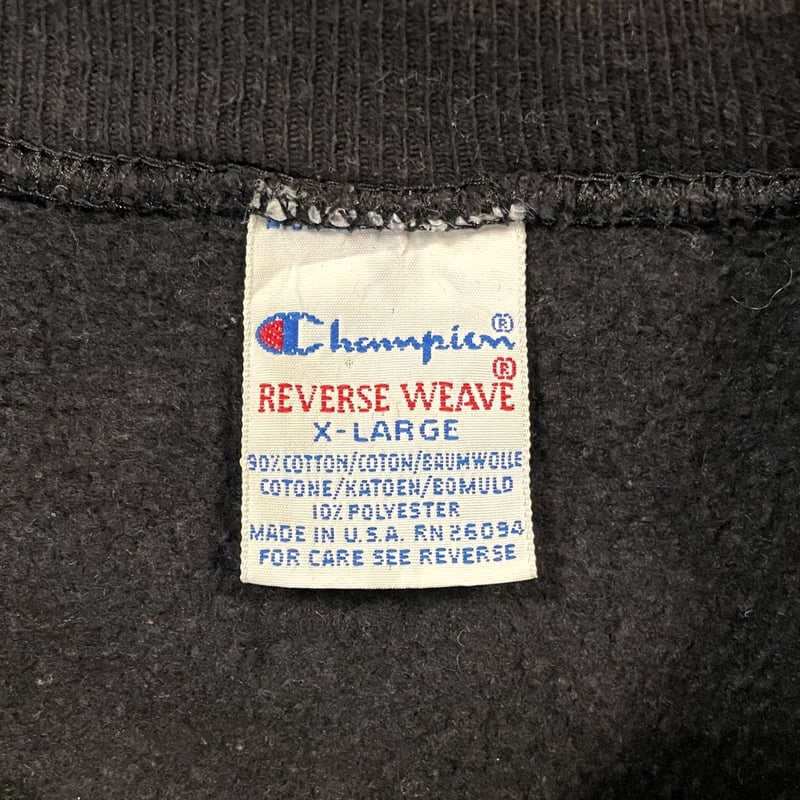90s Champion ブラック リバースウィーブ USA製 90s チャンピオン Champion リバースウィーブ モックネック スウェット
