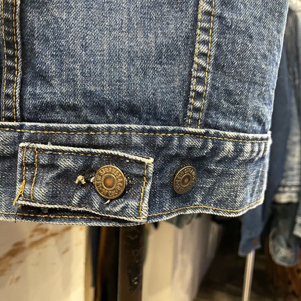 70s Levi's 70505 デニムジャケット ケアタグ スモールe 4th