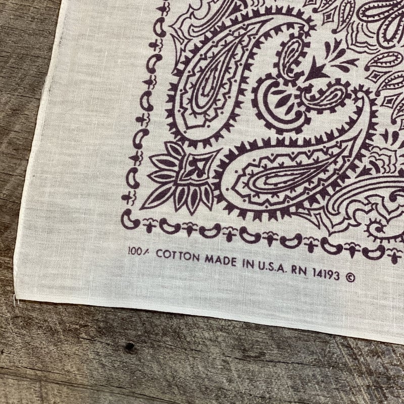 ビンテージバンダナ ホワイト ツートン ビンテージバンダナ ホワイト