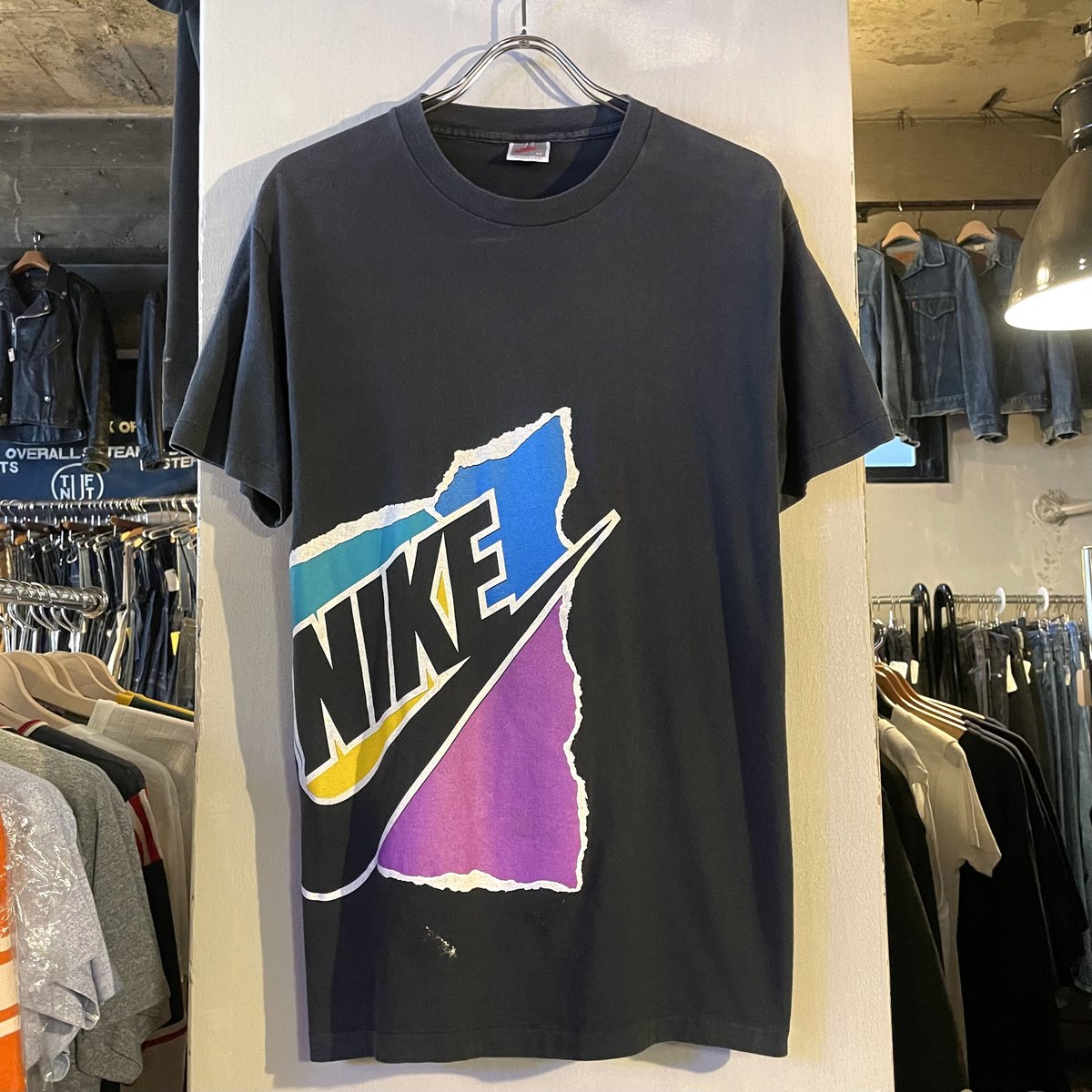 TB318さ NIKE 80s 90s US製 銀タグ ロゴ スウェットシャツ