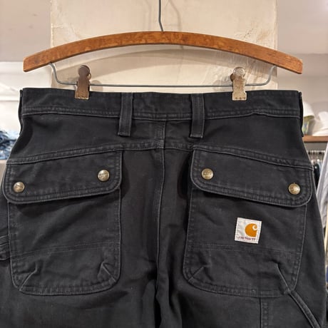 Carhartt　Duck Pants　Double Knee　31×32　ダック地　ブラック　ペインターパンツ　ダブルニー　マルチポケット　カーハート　(S5254)