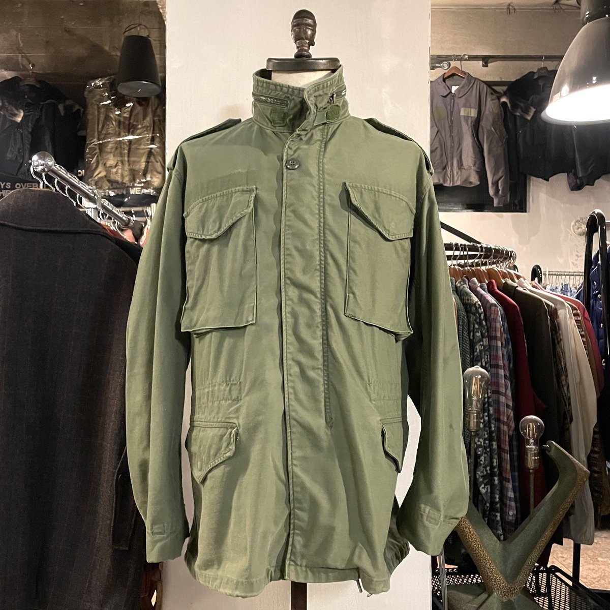 70s US ARMY M-65 Field Jacket 3rdタイプ グレーライナー ブラ...