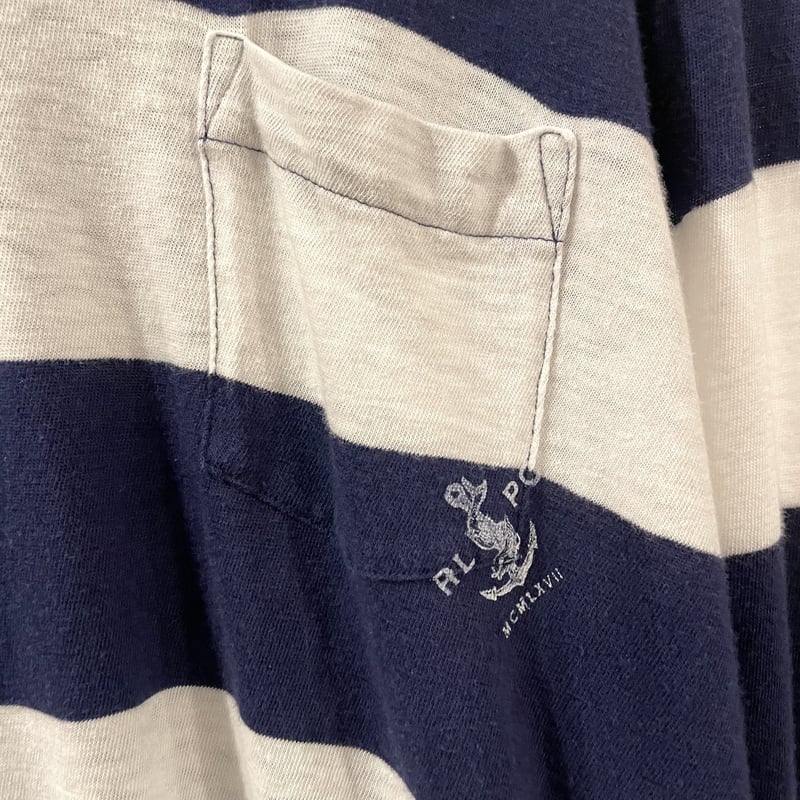 ラルフローレン　ポロベアボーダーロンT マリンカラー ラルフローレン ポロベアボーダーロンT マリンカラー POLO RALPH