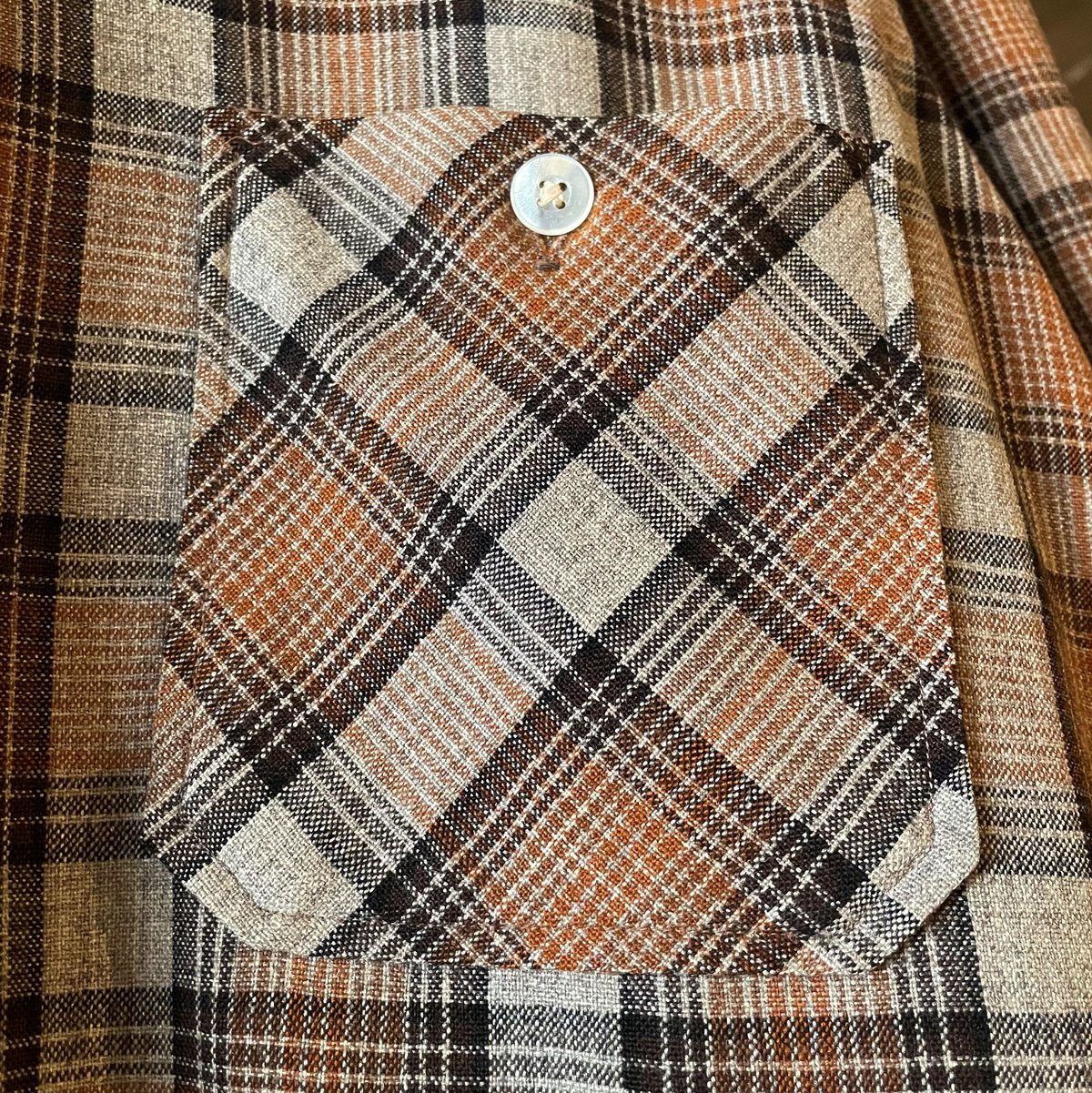 40s DAILY DOUBLE Vintage Loop Wool Shirt オープンカラ