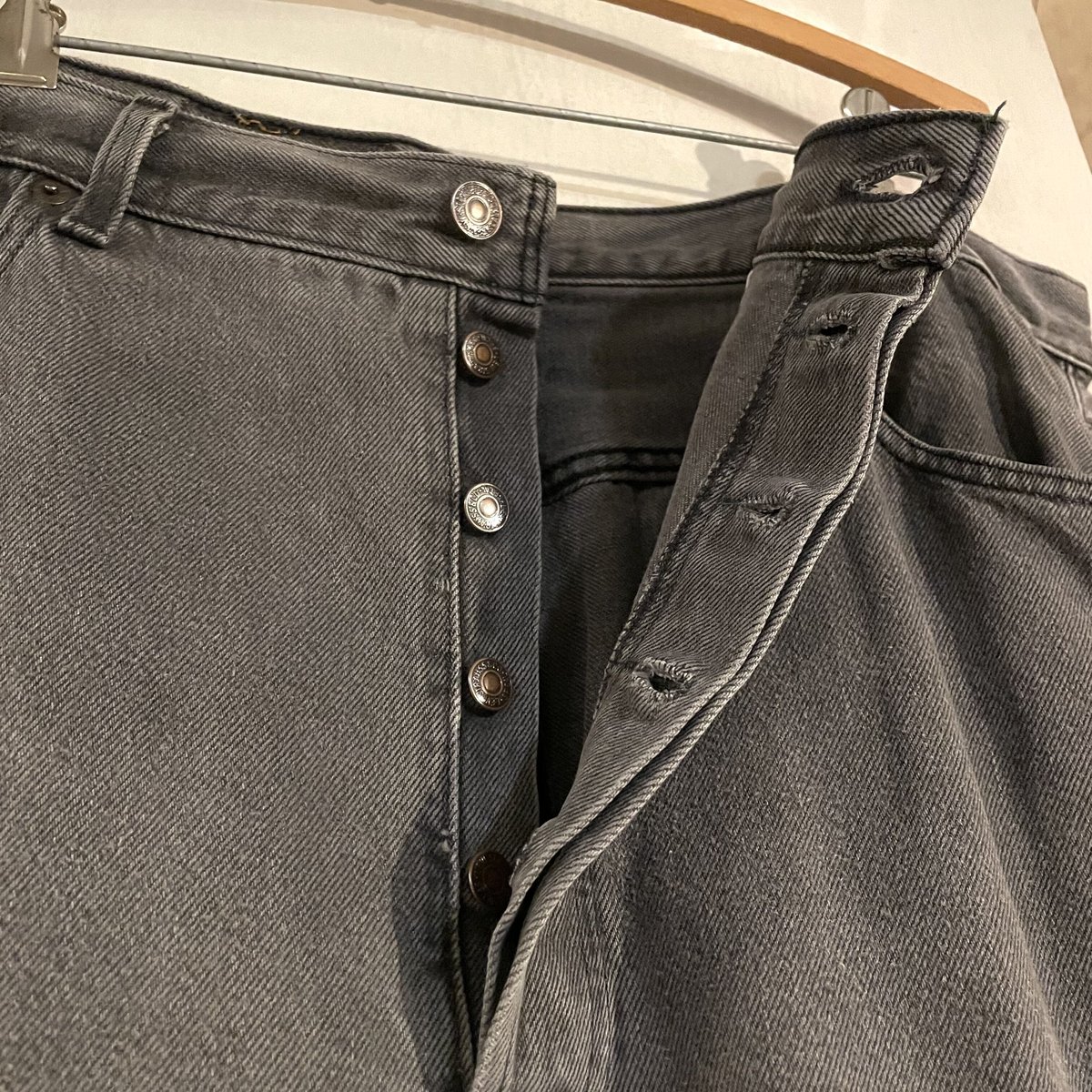 90s Levi's 501 0660 後染め ブラックデニム パンツ 40×34 USA製 ...