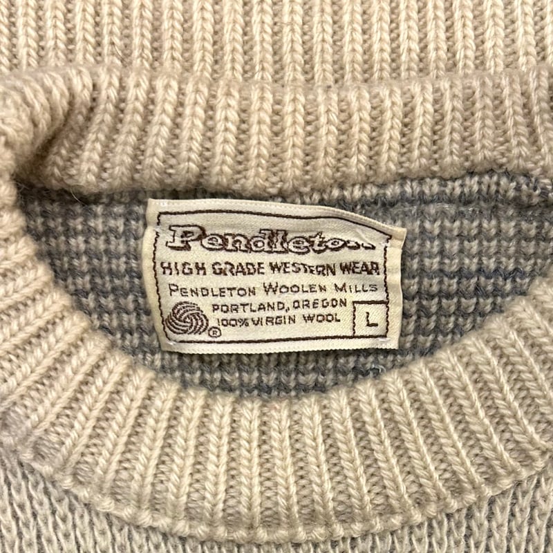 70s Pendleton ネイティブ柄ニット ペンドルトン WOOL 100 70s Pendleton ネイティブ柄ニット ペンドルトン WOOL 100